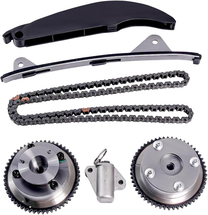 loosoo Timing Chain Kit 24321-2E000, Compatible with Kia Soul 2.0L 2012-2013/Hyundai Elantra 1.8L 2011-2014, w/Intake & Exhaust VVT Gear Sprocket 243502E001+243702E000, Timing Chain Tensioner&Guide - Image 1
